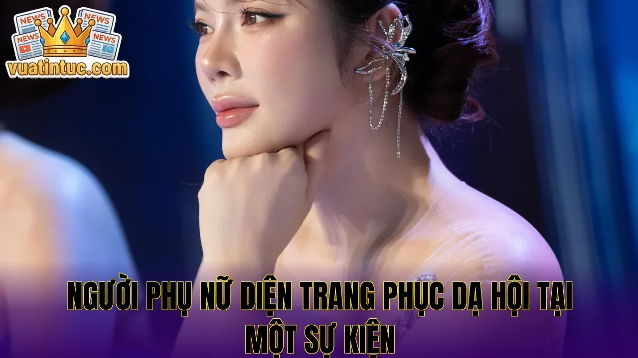 Người phụ nữ diện trang phục dạ hội tại một sự kiện